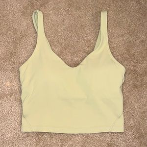 Lulu Lemon Align Cropped Tan LIGHT GREEN